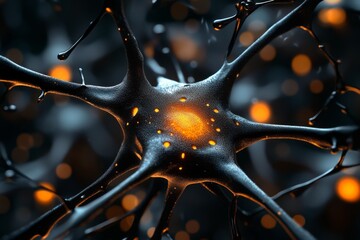 Cilia on cells in a shadowy, gothic laboratory, with dim lighting and mysterious elements