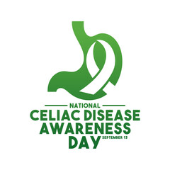 Fototapeta premium National Celiac Disease Awareness Day. September 13. Gradient.