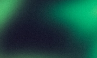 Dark smooth green color grainy gradient background dark noise texture header poster banner backdrop design, copy space
