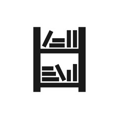 Bookshelf icon on white background.