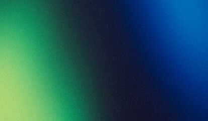Dark smooth green blue color grainy gradient background dark noise texture header poster banner backdrop design, copy space