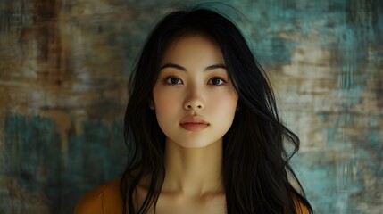 Fototapeta premium Portrait of asian young woman. 