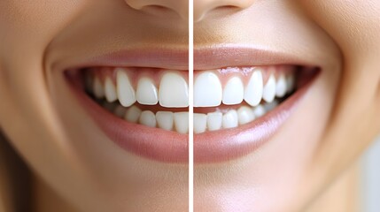 A patient's story of teeth whitening success, featuring before-and-after photos that highlight the dramatic change from stained teeth to a gleaming, white smile