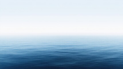 Obraz premium Serene Blue Gradient Over Calm Ocean Waters