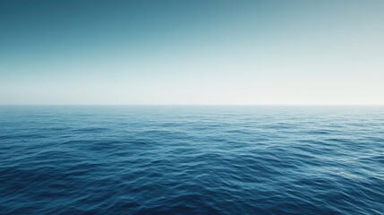 Fototapeta premium Smooth Blue Hues of Deep Ocean Waters at Twilight