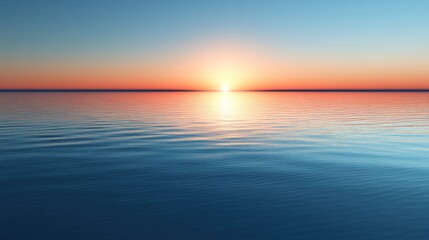 Obraz premium Serene Ocean Hues at Sunset with Smooth Transition