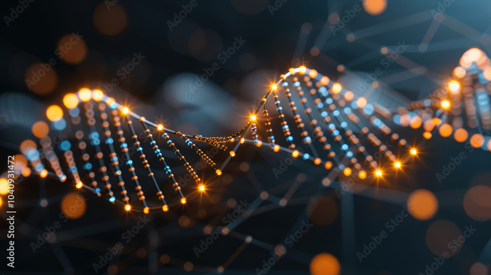 Aufkleber dynamic dna molecules interacting with proteins create mesmerizing visual of scientific innovation a