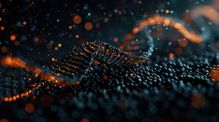 stunning visualization of DNA molecules interacting with proteins, showcasing intricate patterns and vibrant colors. image captures essence of molecular biology and beauty of scientific discovery