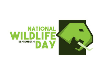 National Wildlife Day design vector. September 4. Poster, banner, card, background.