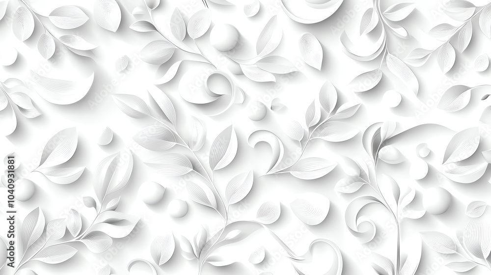 Poster elegant minimalist floral patterns on a crisp white background a timeless design for modern spaces a
