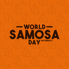 World Samosa Day. September 6. Seamless pattern. Flat design vector.
