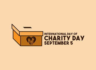 Vector Illustration of International Day of Charity. September 5. Poster, banner, card, background.