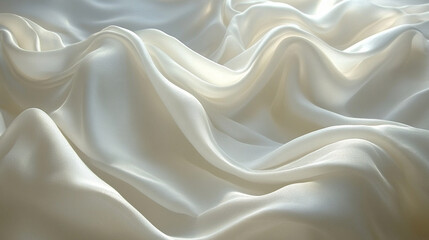 Fototapeta premium white cloth fabric, highlighting its soft texture and delicate folds. The minimalist background evokes purity, simplicity, and calm, symbolizing peace, renewal, and a blank canvas for creativity