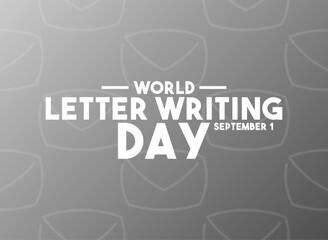 World Letter Writing Day. September 1. Seamless pattern. Gradient background.