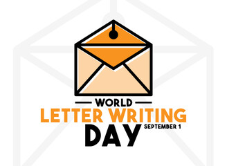 Vector Illustration of World Letter Writing Day. September 1. Flat design vector. Poster, banner, card, background.