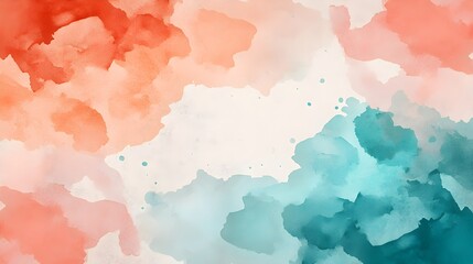 Obraz premium Faded watercolor splashes forming abstract geometric barriers with soft blended edges creating a serene contemplative and visually striking digital artwork