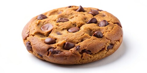 A golden brown chocolate chip cookie with a crispy texture and a hint of sweetness