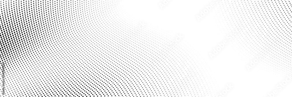 Poster dotted gradient halftone background. horizontal seamless dots pattern in pop art style. abstract mod
