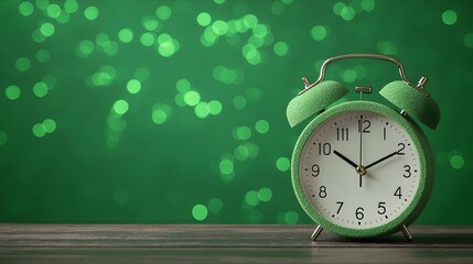 Glowing Green Stone Alarm Clock for Eco Friendly Business Concepts