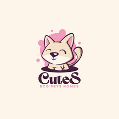 cute dog logo