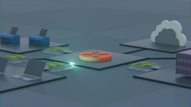 3d rendering, routing between subnets on a LAN, packet forwarding through a router