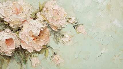 Flowers, painting, art, roses, pink, plum, anemone, peony, azalea, oil painting.