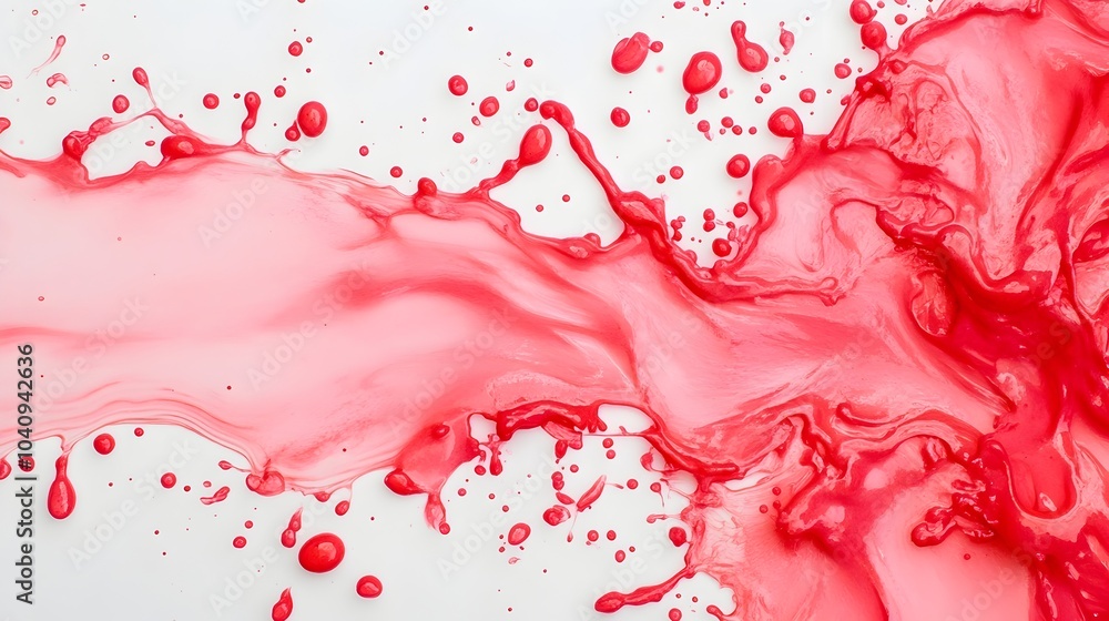Poster mesmerizing abstract composition of delicate watercolor splashes spreading and blending across trans