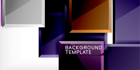 Colorful squares and rectangles. Vector Illustration For Wallpaper, Banner, Background, Card, Book Illustration, landing page