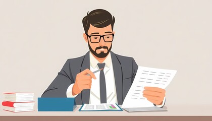 Businessman Planning for Tax Deductions