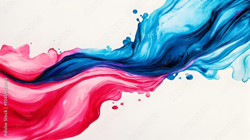 Poster mesmerizing watercolor splashes creating an abstract barrier of dynamic fluid lines and shapes vibra