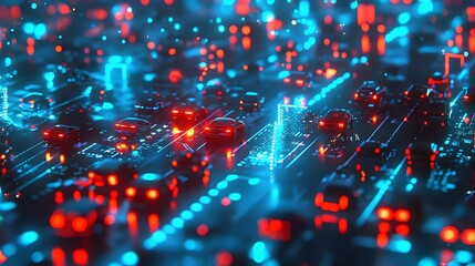 Obraz premium A futuristic photography showcasing a smart city s advanced traffic management system featuring holographic screens that display real time vehicle tracking emergency vehicle routing