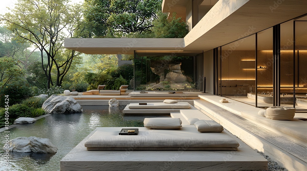 Poster minimalist game room with streamlined setup and natural light a harmonious workspace for productivit