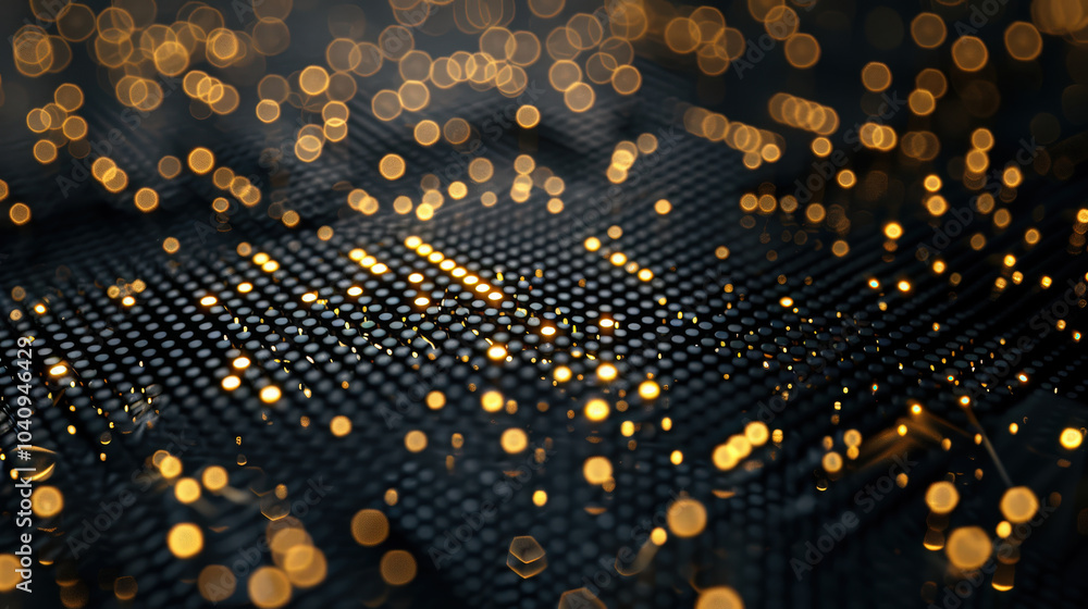 Aufkleber glowing network of digital points and lines creates mesmerizing visual effect, showcasing blend of t