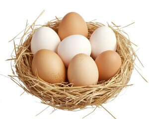 Visual representation of eggs within straw, highlighting sustenance for individuals.