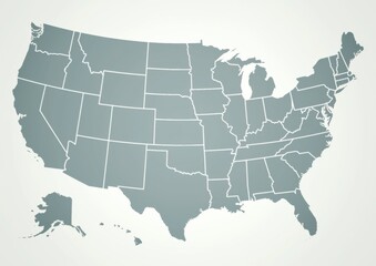 the United States map outline