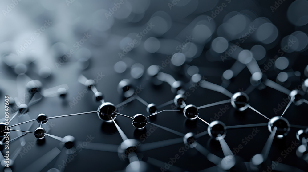 Poster mesmerizing network of interconnected points and sleek lines creates captivating visual. intricate d