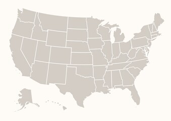 Fototapeta premium the United States map outline