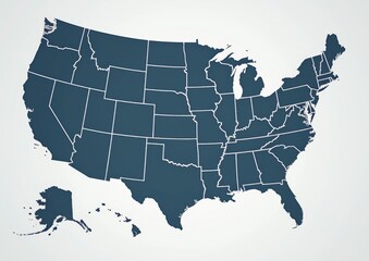 the United States map outline