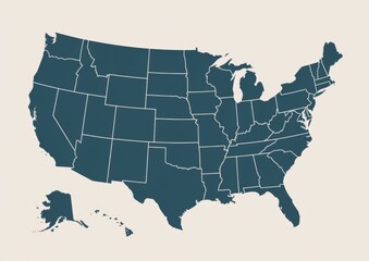 the United States map outline