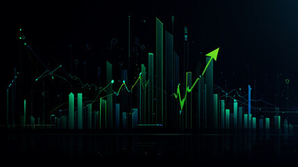 Abstract Digital Green Soundwave Visualization - Futuristic Audio Waveform Illustration with High-Contrast, Technology, and Frequency Elements, Perfect for Music, Data, and Digital Audio Themes