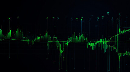 Abstract Digital Green Soundwave Visualization - Futuristic Audio Waveform Illustration with High-Contrast, Technology, and Frequency Elements, Perfect for Music, Data, and Digital Audio Themes