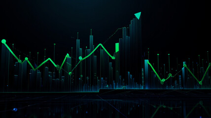 Abstract Digital Green Soundwave Visualization - Futuristic Audio Waveform Illustration with High-Contrast, Technology, and Frequency Elements, Perfect for Music, Data, and Digital Audio Themes