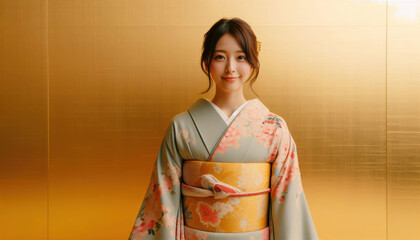 Fototapeta premium 着物を着た女性 