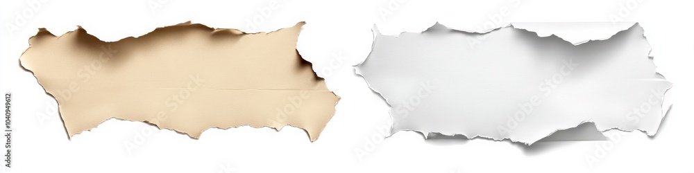 Poster assorted cut-out paper graphics in png format for creative use.
