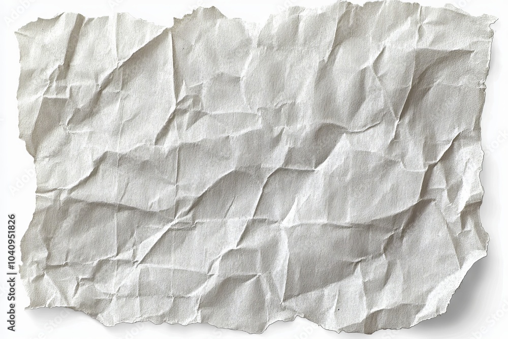 Poster high-resolution transparent wrinkled paper texture design in png format.