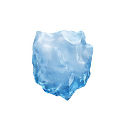 Fototapeta premium Crystal Clear Ice isolated on transparent background