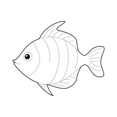 Fish Animal Coloring Page for Kids
