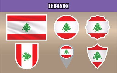 Premium quality vector of the National Flag of Lebanon, featuring red and white stripes with a vibrant green cedar tree. Perfect for patriotic and cultural projects!