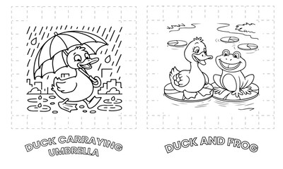Quack & Color: An Adorable Duck Coloring Book for Relaxation & Education