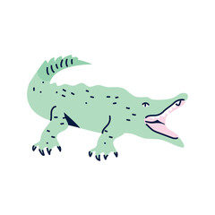 Vector image of crocodile icon with white background